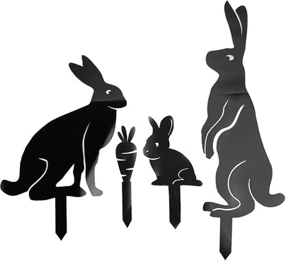 Water Proof Metal Bunny Rabbit Garden Statue with Carrot - Charming Outdoor Decor for Lawn and Courtyard