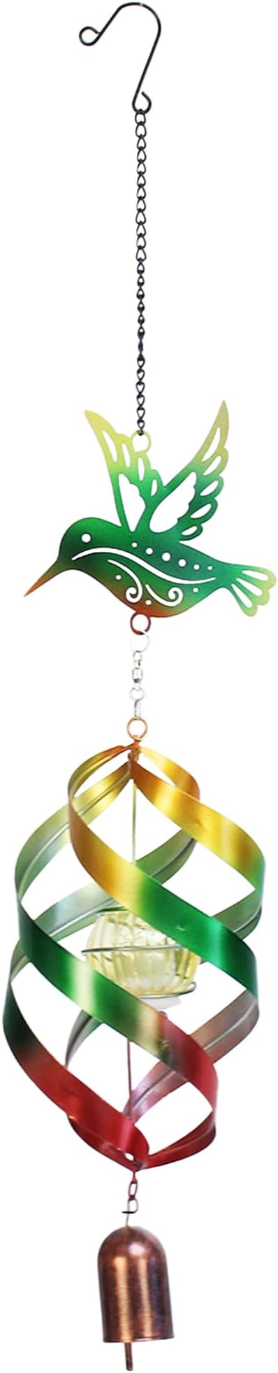 Hummingbird Windweaver Solar Hanging Spinner