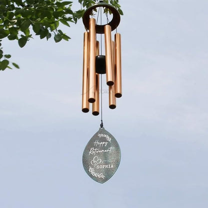 ASTARIN Personalized Happy Retirement Gift 2026, Produced in USA Retirement Wind Chimes for Women Men, 35" Large Deep Tone Wind Chime Retire Gifts for Teacher Co-Workers Boss Husband Friends Parents