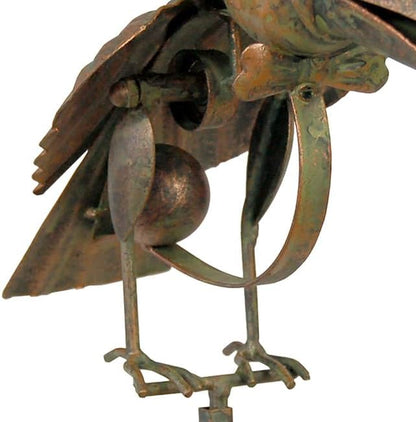 Esschert Design Staked Steel Dapper Bird Rocker, 54" H