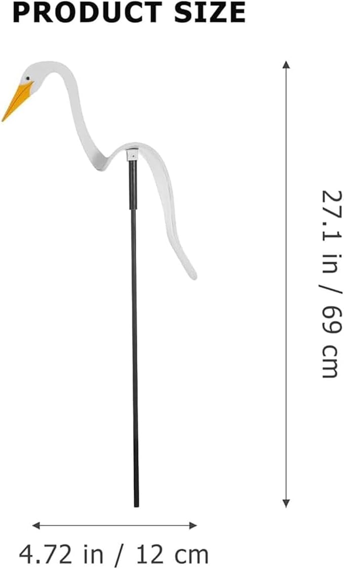 2 Pcs Florida Dancing Birds Garden Metal Art,Sherem Magical Metal Windmill, Florida Dancing Flamingo, Shirem Magical Metal Windmill, Metal Lawn Art Ornaments for Outdoor Patio Backyard (H*2Pcs)