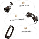 1m Flower Chain Rain Chain Gutter Hangers Decorative Chimes Cups Replacement for Gutter Style Decor