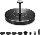 Floating Solar Fountain for Bird Bath, Solar Powered Water Fountain Pump Outdoor Bird Bath Fountain Backyard Decor, Garden, Pond, Pool (Black 6.3")