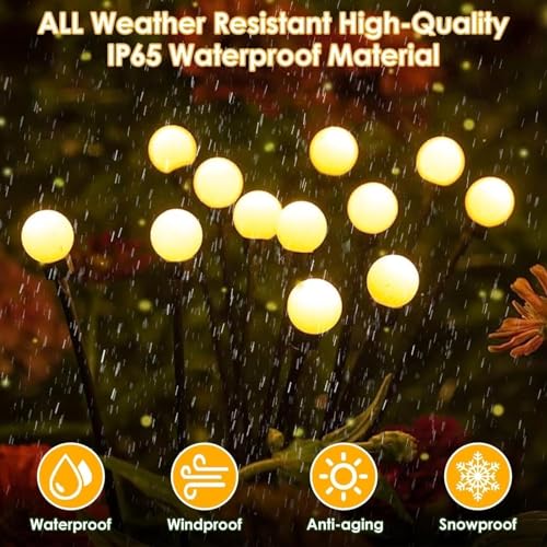 Solar Garden Lights - 8 Pack Warm White LED