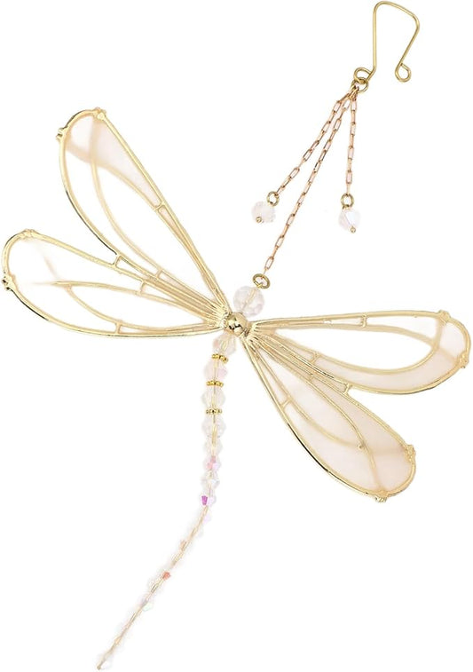 Dragonfly Crystal, Hanging Dragonfly Rainbow Maker Pendant for Windows Garden Wedding Car Decor