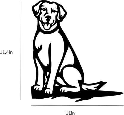 Metal Garden Dog Statue Ornament Gift Metal Art Dog Silhouette Decoration Steel Dogs Statue Decorative Garden Stakes for Yard, Lawn, Patio, Pathway (Labrador)