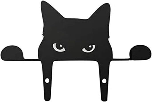 Yard Art Decor, Metal Animal Statue Stakes Hollow Out Animals Shape Silhouette Decoration for Yard Lawn Garden (Cat A)