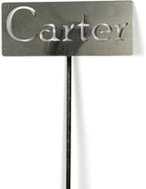 Classic Metal Garden Markers Clearance Items 20 to 33 Inches Tall (Raw Unfinished Steel, Carter)