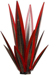 14 inch Metal Agave Flowers Plant Outdoor Décor DIY Metal Tequila Country Flowers Ornament Outdoor Decor Home Lawn Patio Stake Yard Art Decoration (Brick Red, 1 PCS)