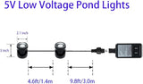 Colored Pond Lights with Timer, RGB Fountain Lights IP68 Waterproof Pond Light, Dimmable Outdoor Landscape Lights for Fish Tank Pond Fountain Garden, 6 Lights