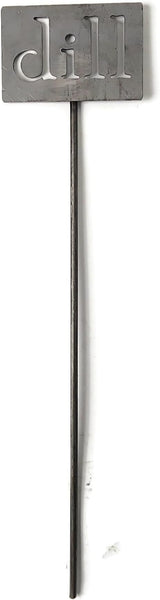 Classic Metal Garden Markers 19 Inches Tall (dill, Raw, Unfinished Steel (will rust with time))