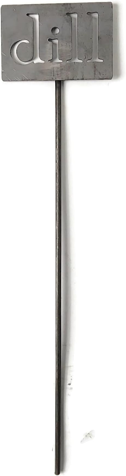 Classic Metal Garden Markers 19 Inches Tall (dill, Raw, Unfinished Steel (will rust with time))