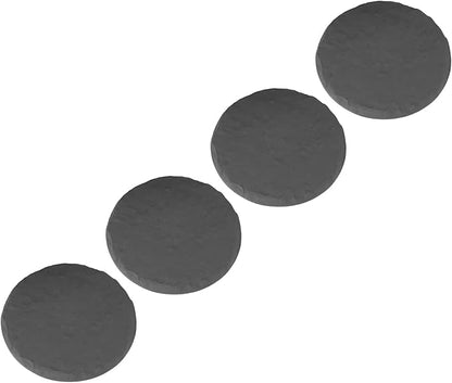 Bewinner 15.5” Circular Decorative Stepping Stones with Ground Stakes, Resin Material Stones for Outdoor Pathway Pavers Walkway Lawn Yard, (Gray)