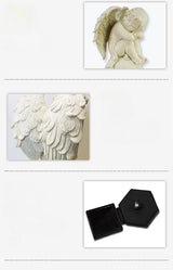 Solar Outdoor Garden Stakes Lighting for Garden Decoration, Solar Garden Gifts for Patio, Balcony, Yard Ornament, Unique Housewarming Figurine Lights, Garden Gifts for Women, Mom (Angel Sit)