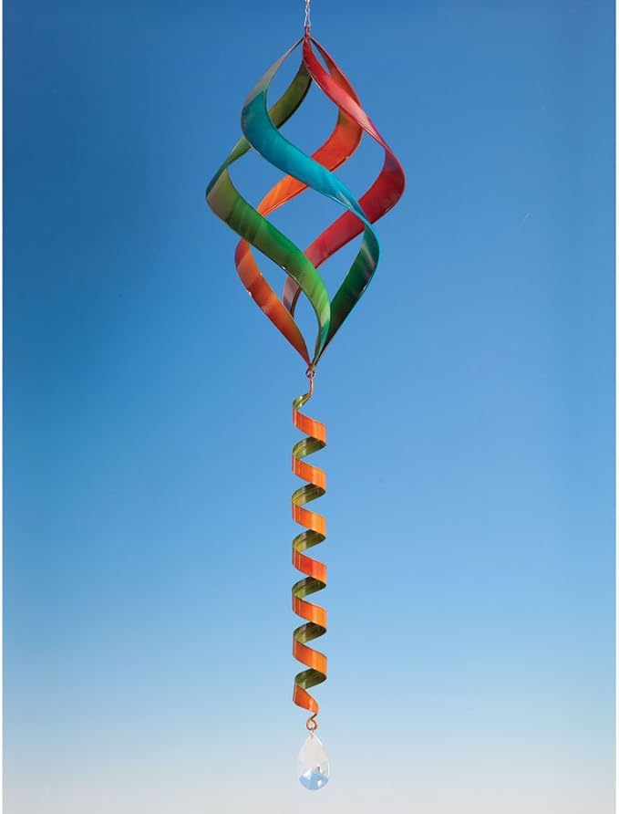 Bits and Pieces - Rainbow Enameled Wind Spinner - Garden Decoration