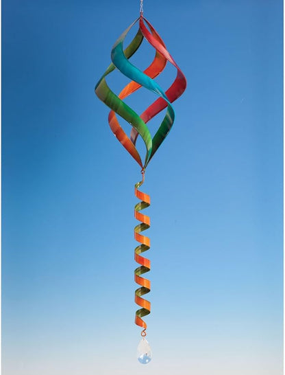 Bits and Pieces - Rainbow Enameled Wind Spinner - Garden Decoration