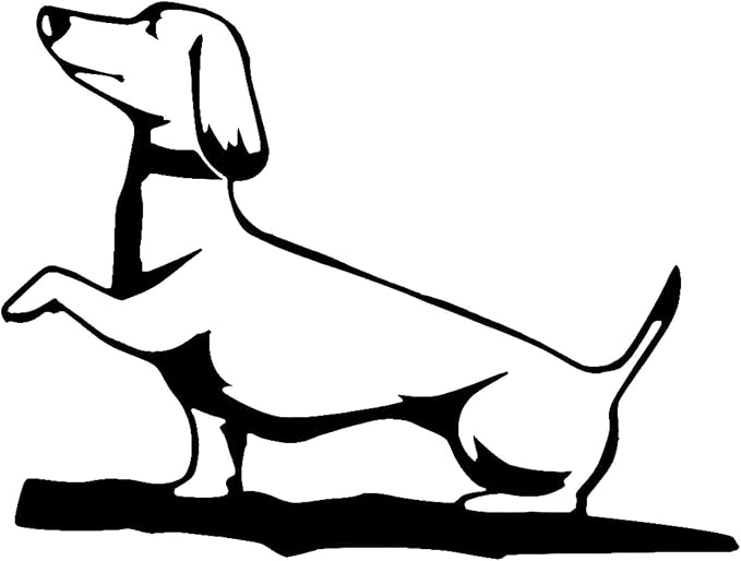 Metal Garden Dog Statue Ornament Gift Metal Art Dog Silhouette Decoration Steel Dogs Statue Decorative Garden Stakes for Yard, Lawn, Patio, Pathway (Dachshund)