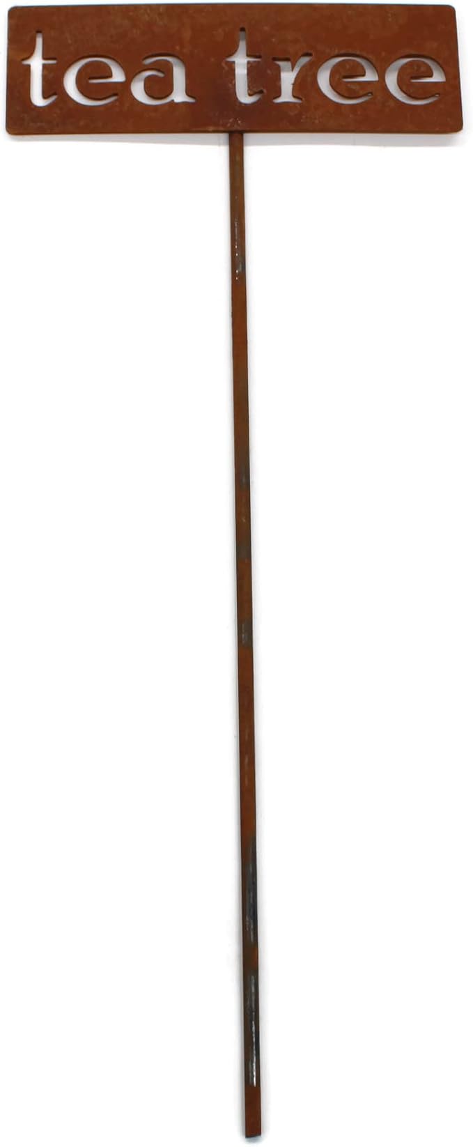 Classic Metal Garden Markers 19 Inches Tall (tea tree, Naturally Rusted)