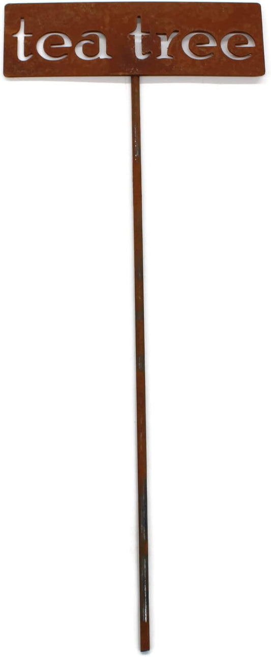 Classic Metal Garden Markers 19 Inches Tall (tea tree, Naturally Rusted)
