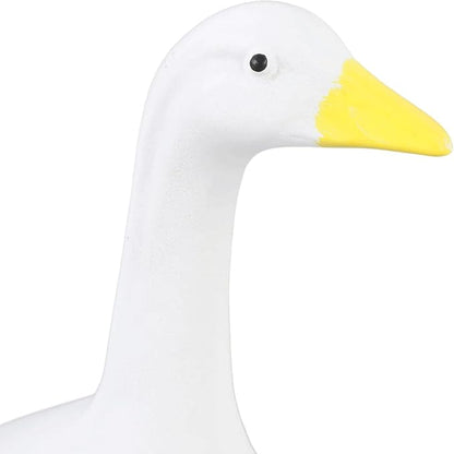 Garden Statues Goose Statue 7Inch White Goose Figurine Ornament Desktop Animals Figurines Car Decoration Farm Craft Decoration Yard Ornaments Decor