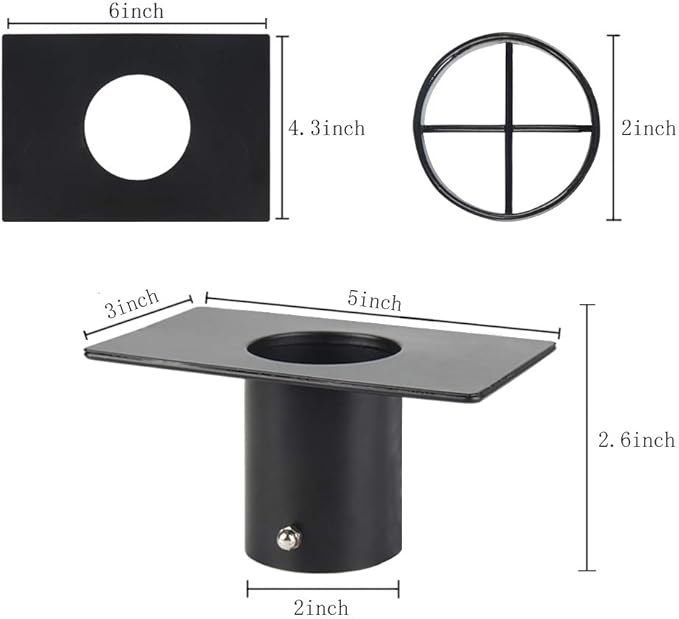 Tfro & Cile Rain Chain Gutter Adapter Black Installer Standard Installation Suit for Downspout Outlet