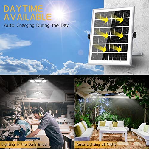 Solar Pendant Light - Dual Head, 180 LED, Motion Sensor, Remote Control