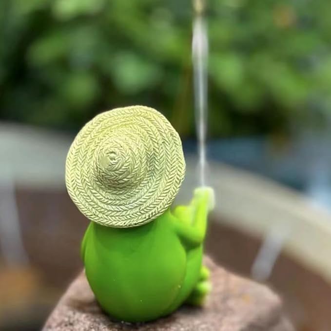OULIGET Frog Statue Garden Outdoor,Pond Resin Statue Frog Decoration,Charmingly Naive Animal Decoration Garden Decor for Patio Yard Lawn Fence Pathway Backyard
