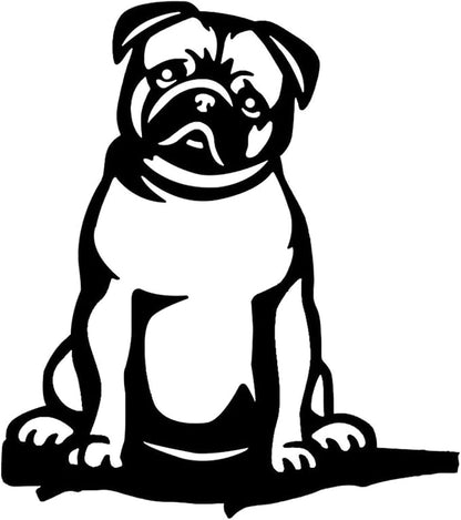 Metal Garden Dog Statue Ornament Gift Metal Art Dog Silhouette Decoration Steel Dogs Statue Decorative Garden Stakes for Yard, Lawn, Patio, Pathway (Bulldog)
