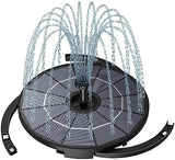 AISITIN DIY Solar Fountain Pump for Water Feature with 3.9ft Cord, Solar Bird Bath Fountain with 6 Nozzles, Solar Powered Water Floating Fountain for Bird Bath, Garden, Ponds Fish Tank, Outdoor