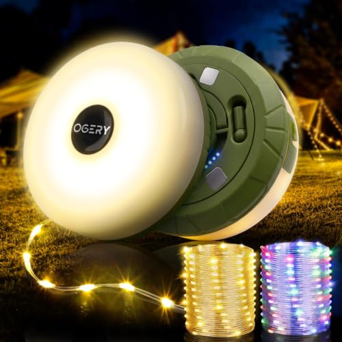 OGERY 2-Pack Camping String Lights 32.8FT - 8 Modes