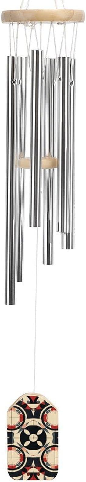 Light Beige Style Wind Chimes for Outside,20.5 Inches Memorial Wind Chime with 6 Aluminum Alloy Tubes Metal Windchimes Hanging Wind Chime Decoration for Garden Patio Outdoor