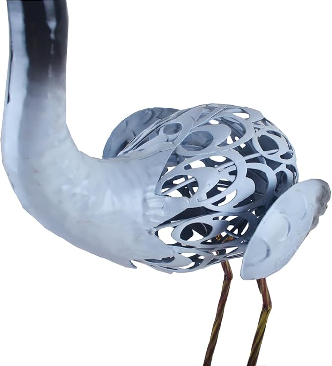 Heron Statue Metal Heron Sculpture Heron Ornaments Garden Decoration Metal Yard Art for Patio Lawn Backyard Outdoor Decoration