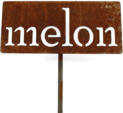 Classic Metal Garden Markers 19 Inches Tall (melon, Naturally Rusted)
