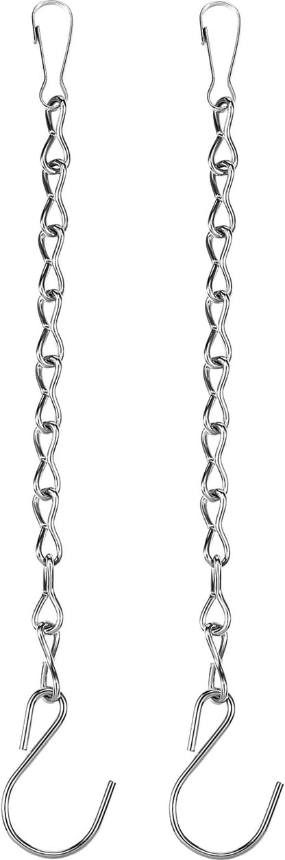 2 Pack Hanging Chain for Bird Feeders, Planters, Lanterns and Ornaments (9.5 Inch, Silver)