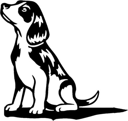 Metal Garden Dog Statue Ornament Gift Metal Art Dog Silhouette Decoration Steel Dogs Statue Decorative Garden Stakes for Yard, Lawn, Patio, Pathway (Beagle)
