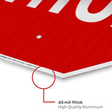 Whoa Sign, 18x18 Inches, 3M EGP Reflective .063 Aluminum, Fade Resistant, Made in USA by Sigo Signs