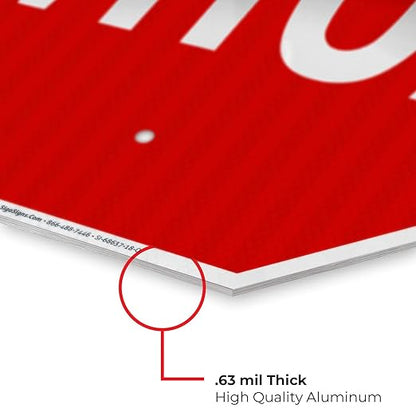 Whoa Sign, 18x18 Inches, 3M EGP Reflective .063 Aluminum, Fade Resistant, Made in USA by Sigo Signs