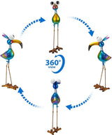 18.9" Metal Peacock Garden Statue - Weather-Resistant Outdoor Bird Figurine, Yard Art Decor for Lawns and Patios, Unique Gift for Gardening Enthusiasts