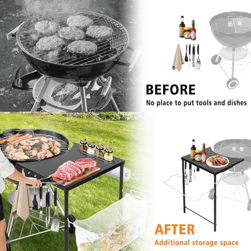GRISUN Adjustable Height Side Table for Weber Kettle 22/26 Master Touch