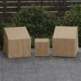 Tangkula Patio Furniture Covers 3 Piece Set for 2 Chairs & Side Table