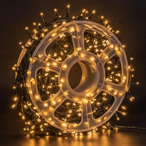 FUNPENY 164FT 500 LED String Lights - 8 Modes, Waterproof, Warm White