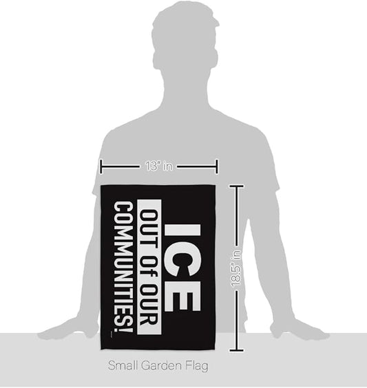 ICE Out of Our Communities Flag Hanger Kit Wall Hanging Decor Home Poster Porch Balcony Bandera para Mexican Gifts SF NY LA MAGA Abolish ICE Support Sign Protest Poster Californian Pride Decor