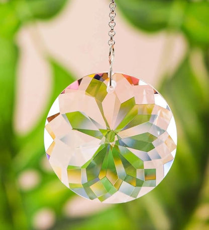12 PCS Clear Crystal Glass Prism Suncatcher, Christmas Hanging Ornaments, Rainbow Pendants Maker, Hanging Crystals Prisms for Windows, Xmas Tree Decorations for Home Decor