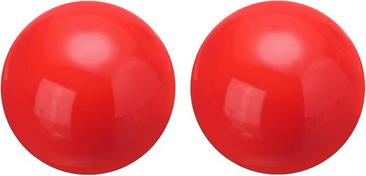 uxcell 2 Pcs Gazing Globe Decor Ball 2.5 Inch 63mm Reflective Garden Sphere Polished Hollow Ball, Seamless Stainless Steel Gazing Ball, Smooth Mirror Globe for Garden Home Decor, Red