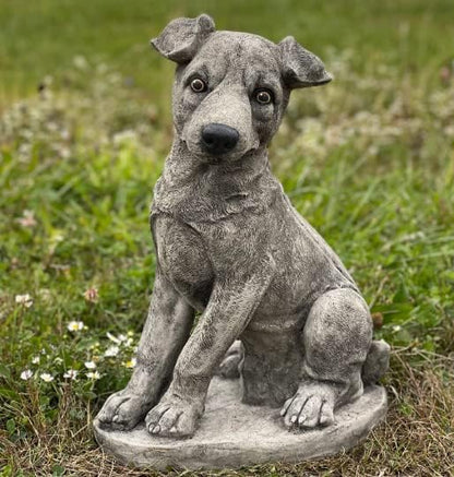 Jack Russell Terrier Statue Life Size Dog Sculpture Jack Russell Figurine Dog Garden Statue