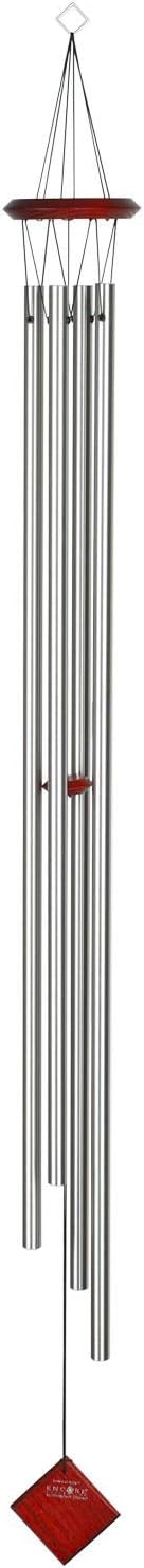 Woodstock Chimes Encore Collection, Chimes of Titan, 50'' Silver Wind Chimes for Outdoor, Patio, Home or Garden Décor (DCS50)