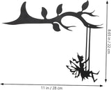 VICASKY Fairy Branch Metal Wall Art Decor Charming Swing Fairy Sculpture Stake for Garden Patio and Home Decoration Durable Vivid Design with Beautiful Texture Pattern