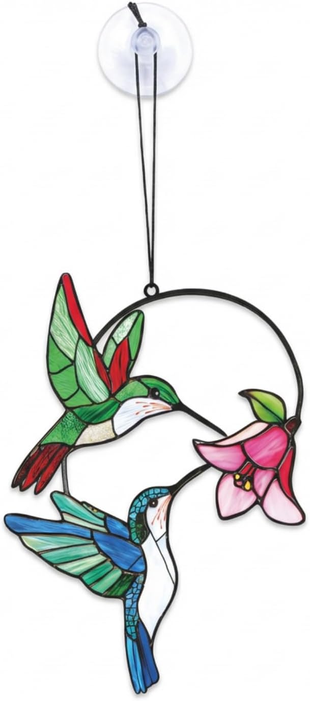 Hummingbird Gifts for Women, Hummingbird Sun Catcher for Window Hanging, Mothers Day for Mom Grandma Bird Lovers, Spring Suncatcher Garden Decor for Indoor Outdoor Windows(2)