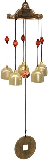 Hooshing Lucky Wind Chimes Tiny Metal Garden Bells Feng Shui Chimes for Home Outdoor Garden Patio Hanging Decor Gift