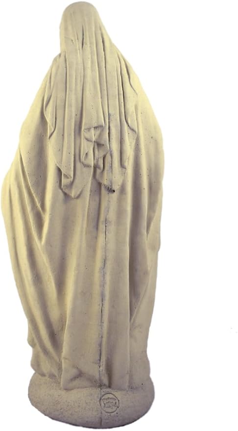 Vintage-Style Madonna and Child Cast Stone Garden Statue, 24"